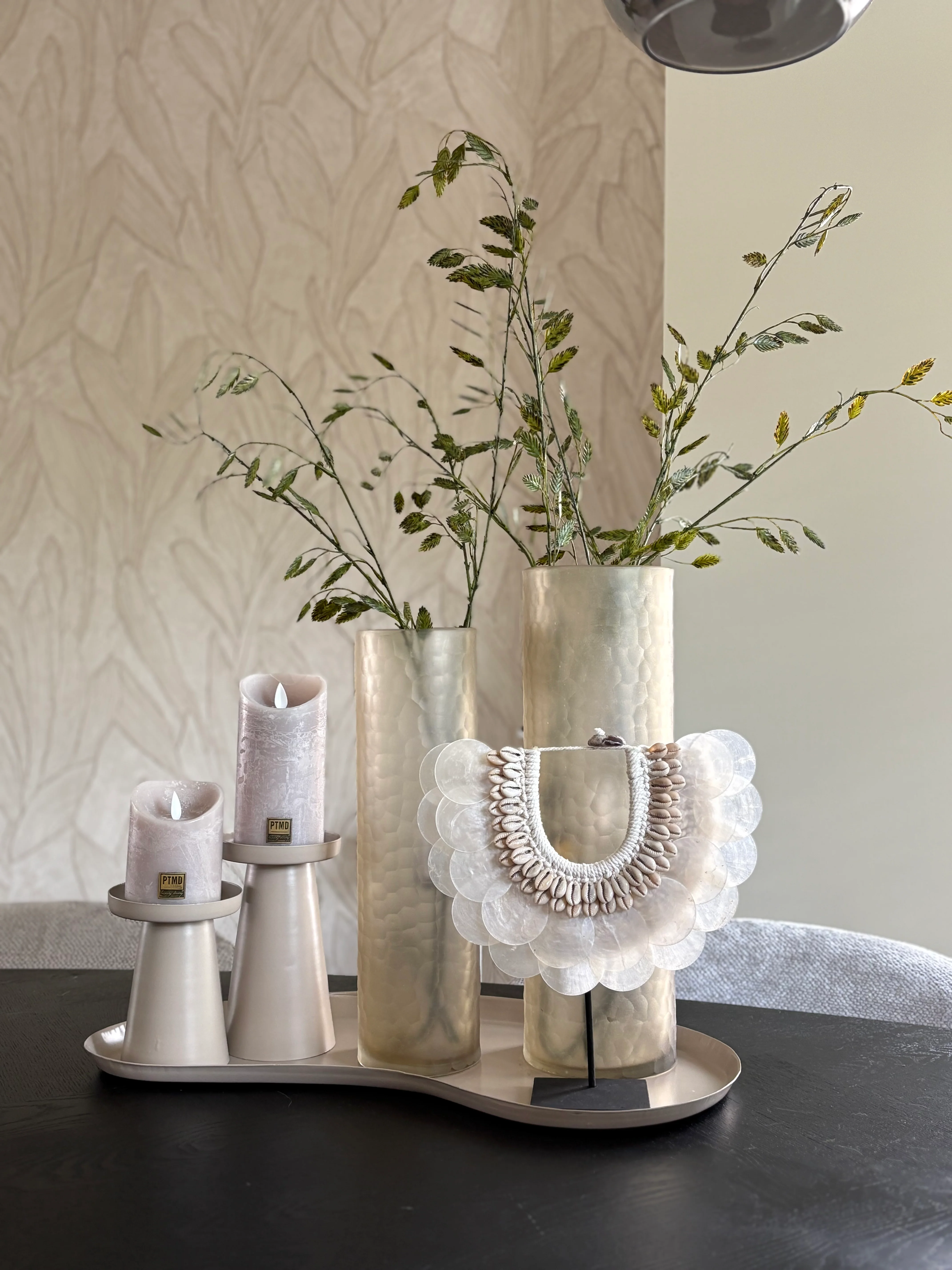 Kleine schelpenketting papua | Beige