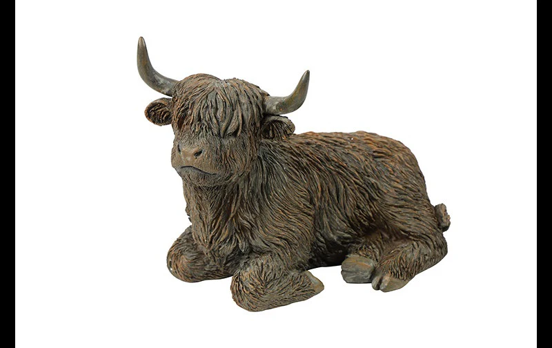 Schotse hooglander liggend Ulla S bruin Schotse hooglander liggend Ulla S bruin
