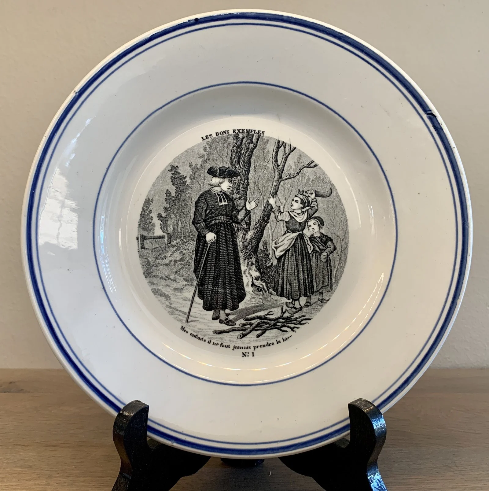 Bordje met religieuze afbeelding van de 12 apostelen – Gien – circa 1875 – St. Thadée nr. 4