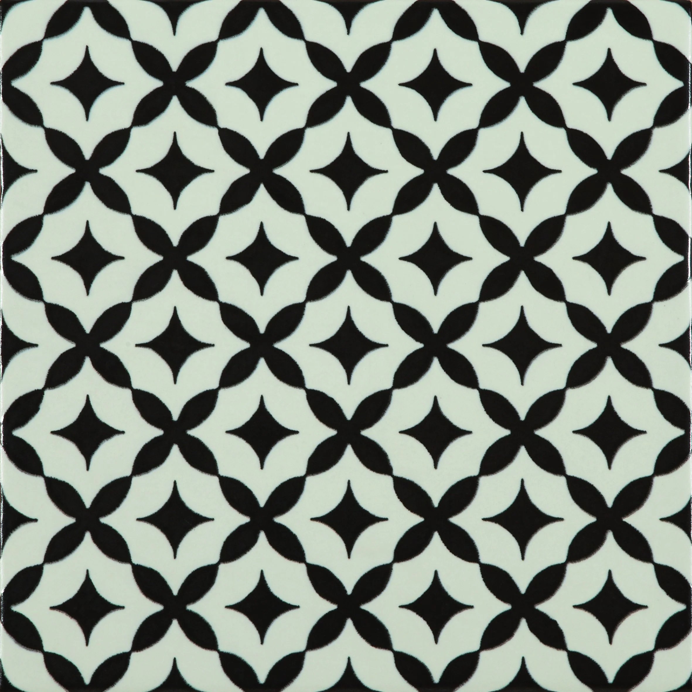Wandtegel Modena Stella B/N 22,5×22,5 cm