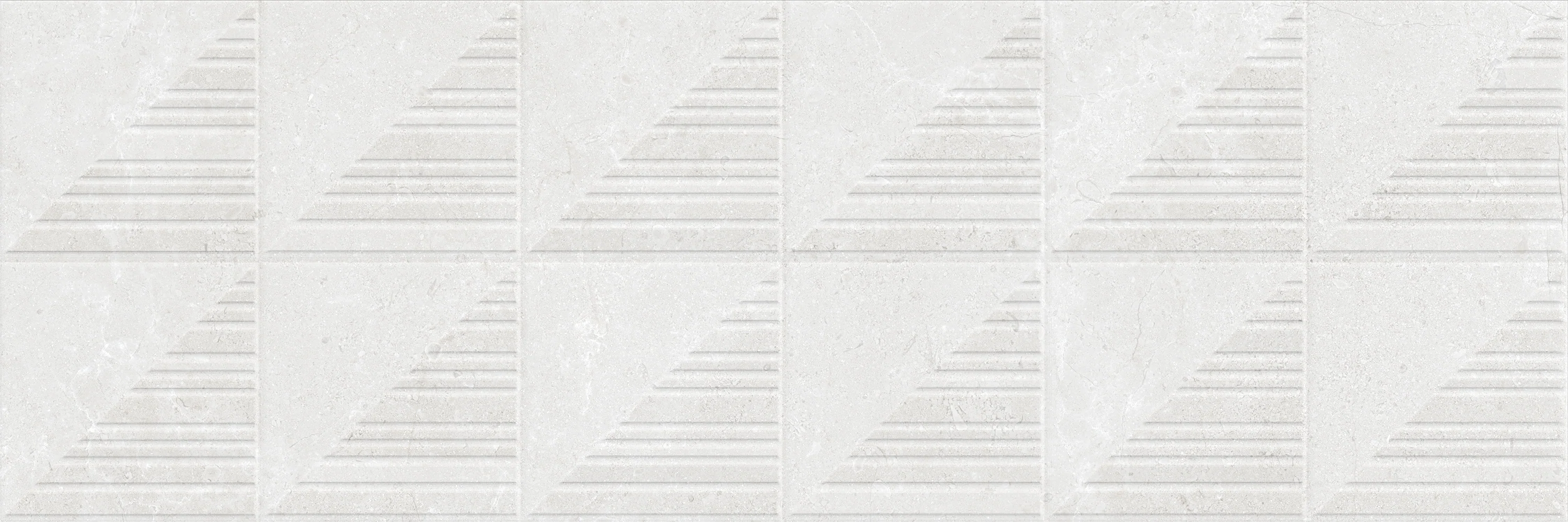 Wandtegel Hauteville Carved White Decor 25×75 cm