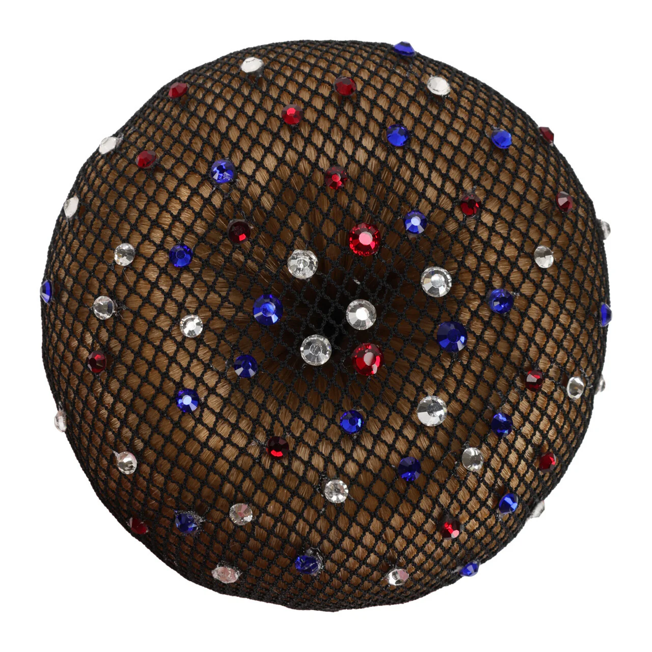 QHP Haarnet Rhinestone, Zwart/Estate