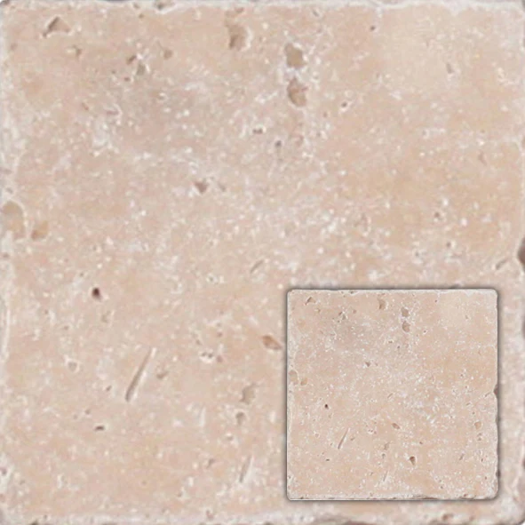 Wandtegel Natuursteen Travertino Chiaro 10×10 cm