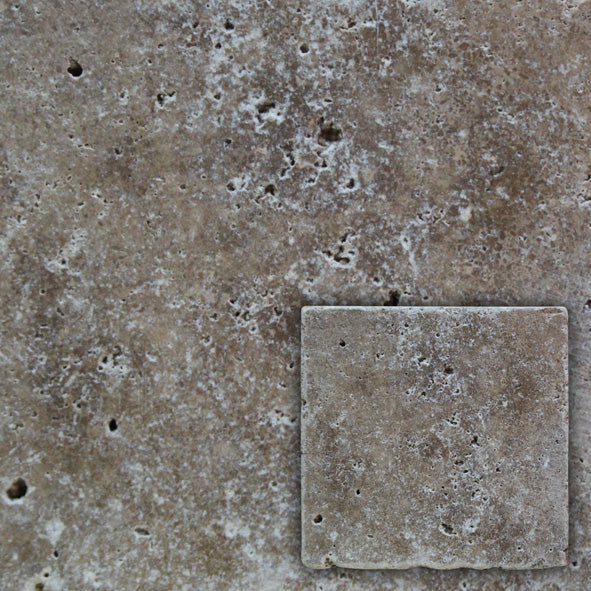 Natuursteen Travertino Noce 10×10 cm