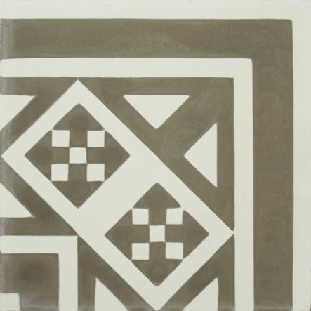 Vloertegel Kashba KB10-10,27 Hoekdecor Grijs 20×20 cm