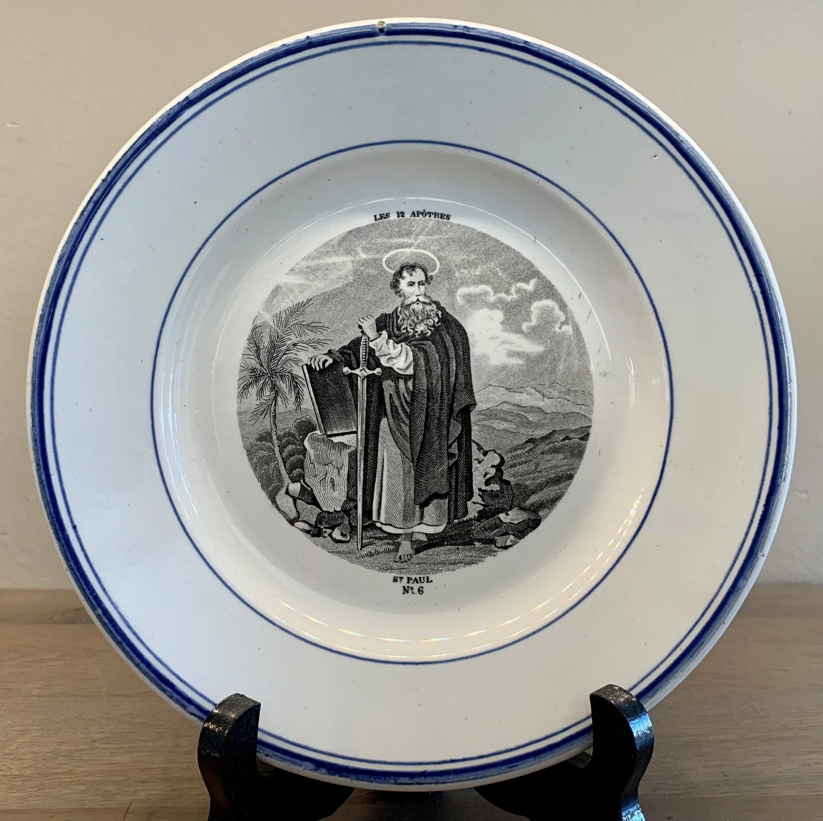 Bordje met religieuze afbeelding – Gien – Mes enfants…. – Gien – circa 1875