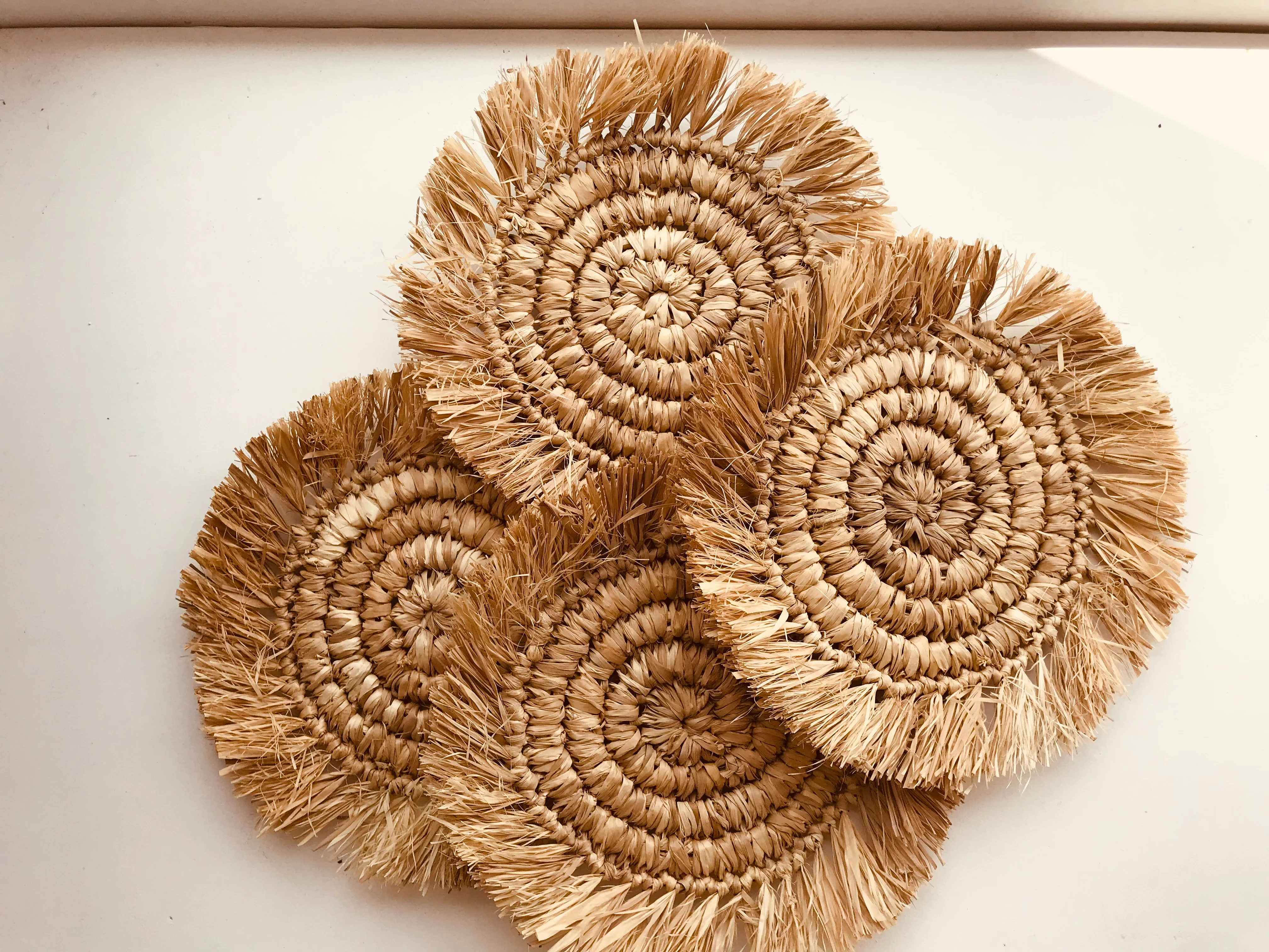 Raffia onderzetters