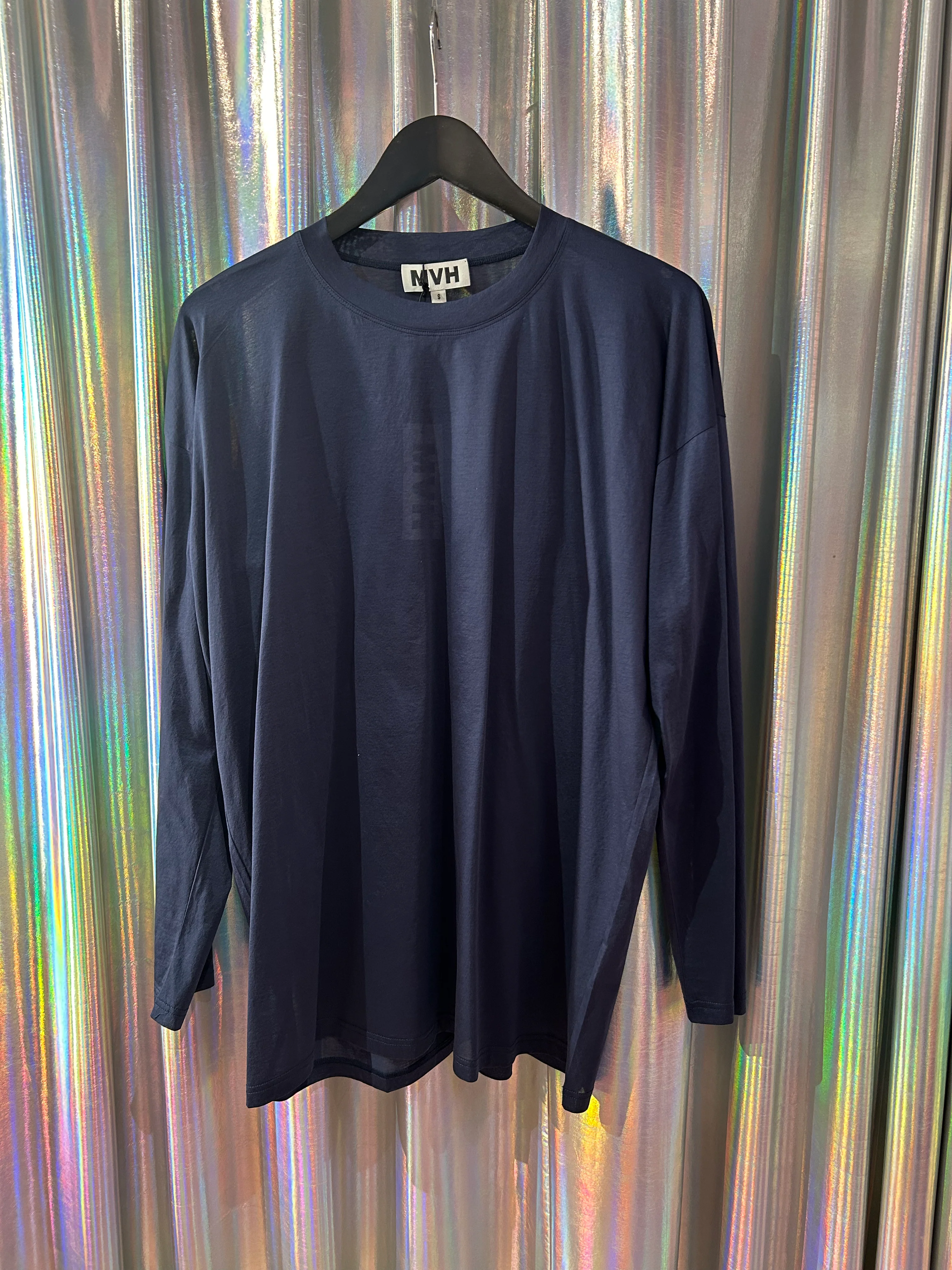 Top Boy XL longsleeve navy voile jersey
