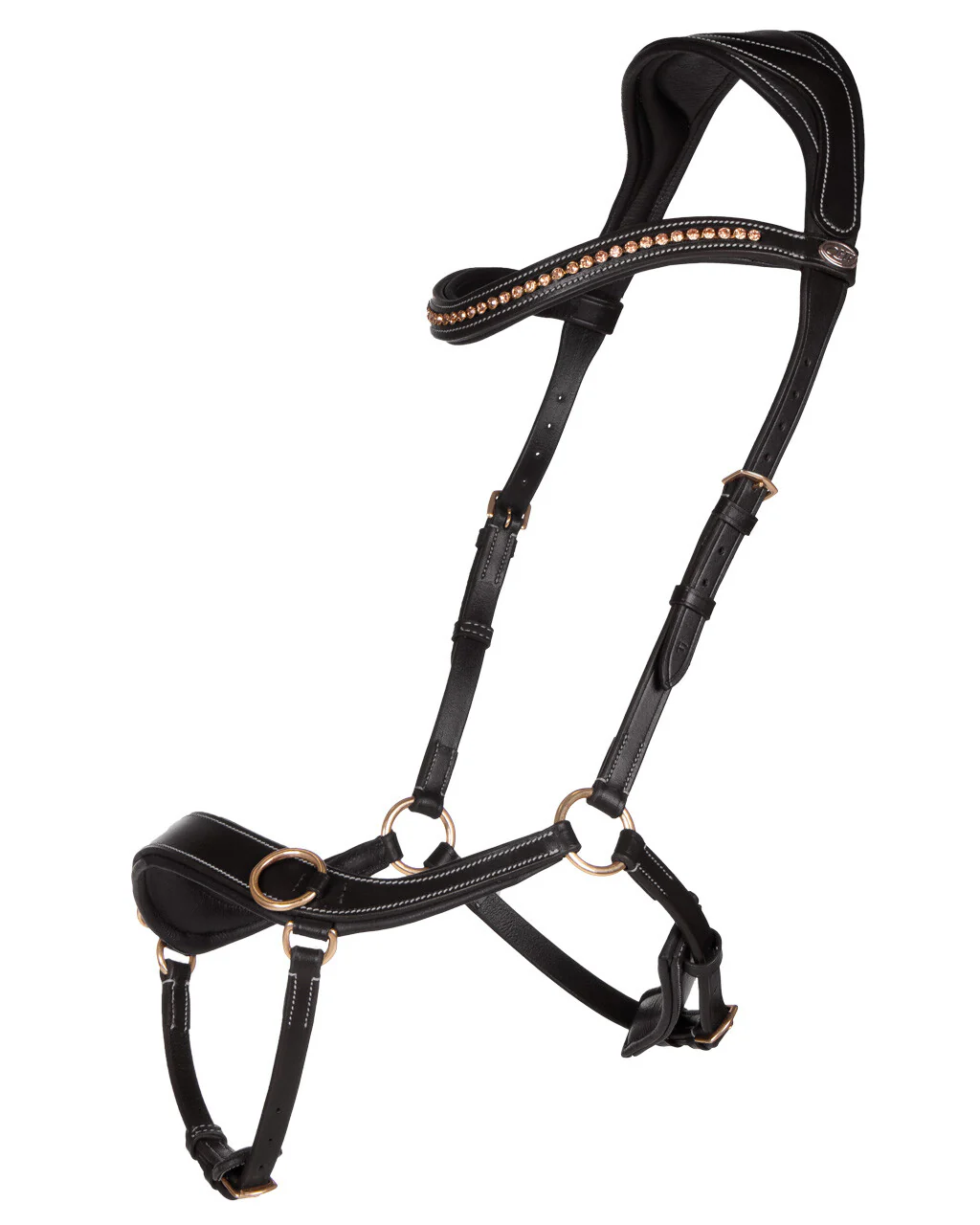 QHP Bitloos Hoofdstel Anatomical, Zwart