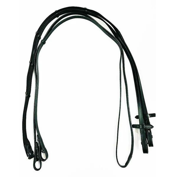 Imperial Riding Set Teugels voor Stang & Trens Weymouth Anti Slip en leder, Zwart