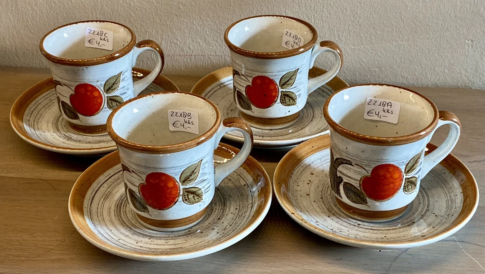 Kop & schotel – Schramberg – décor MANDARIN met bruine rand