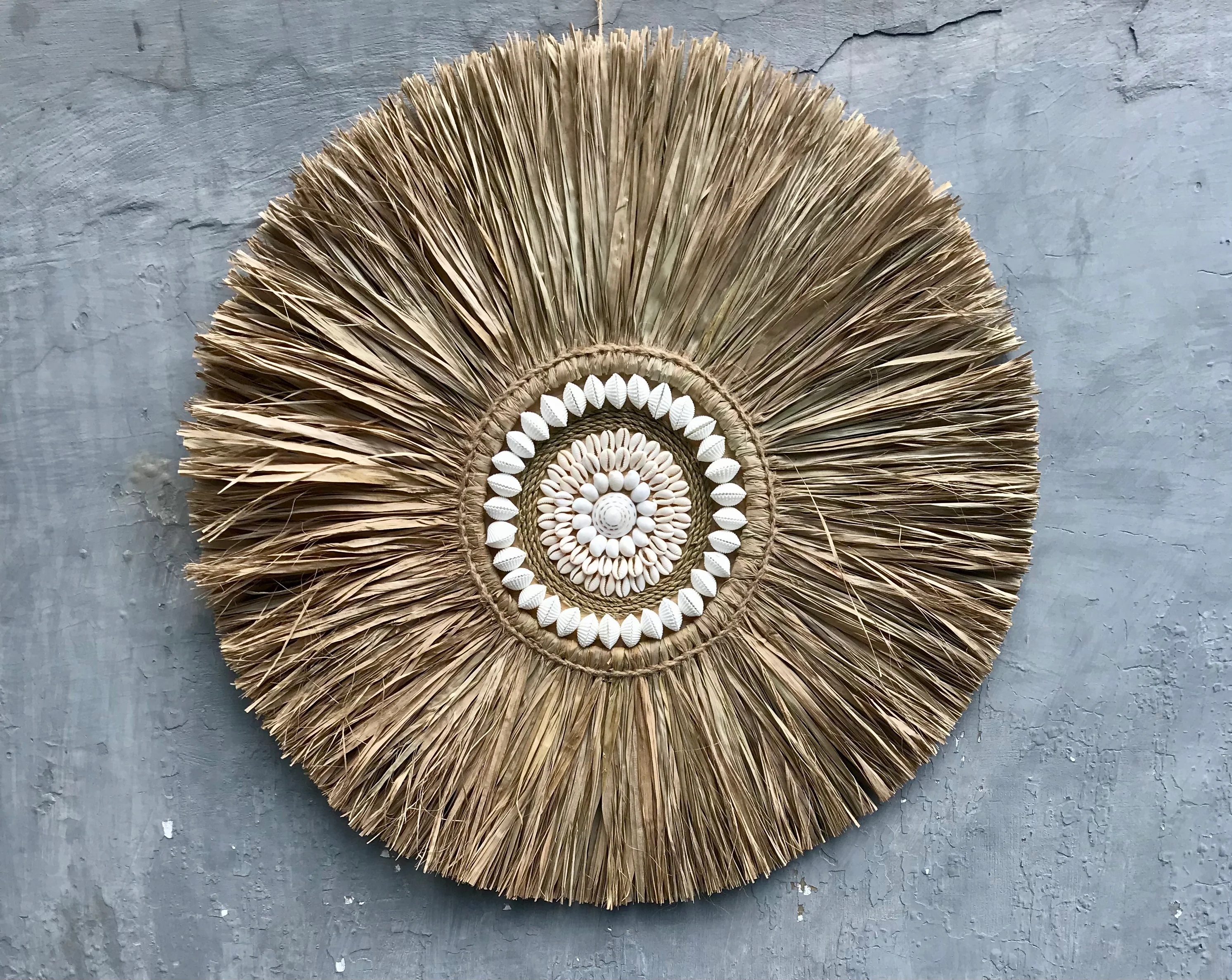Raffia wanddecoratie Alya 60 cm