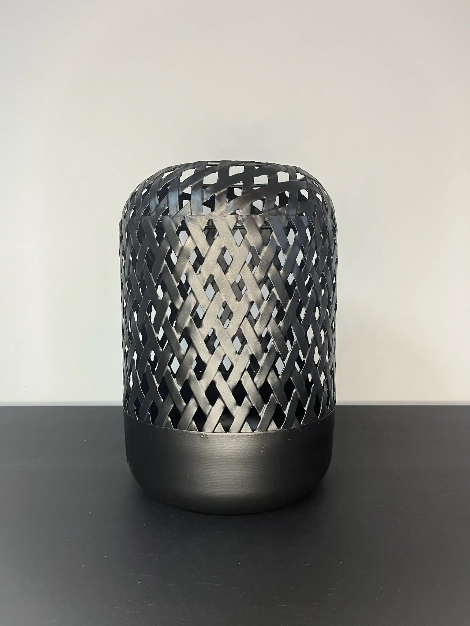 Metalen lantaarn zwart S