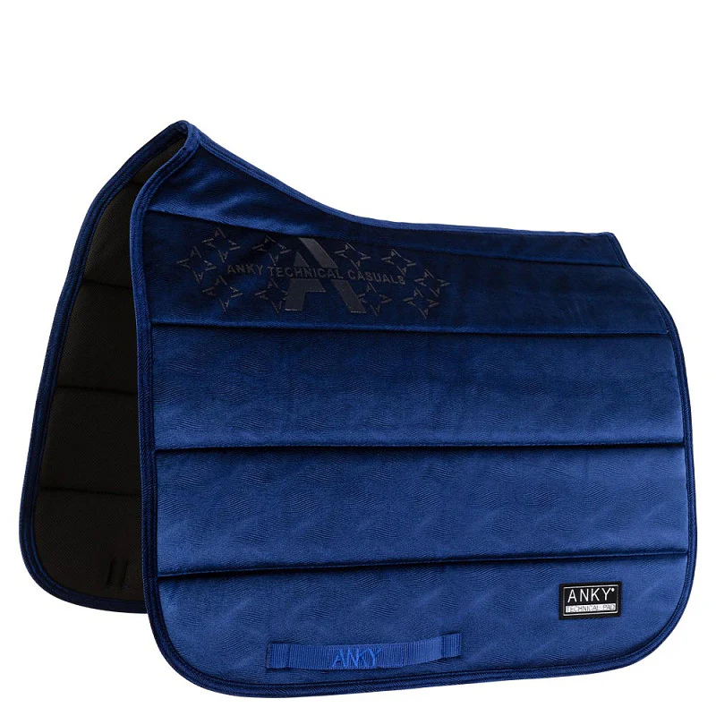 Anky Zadeldekje Velvet Wave Dressuur, Twilight Blue