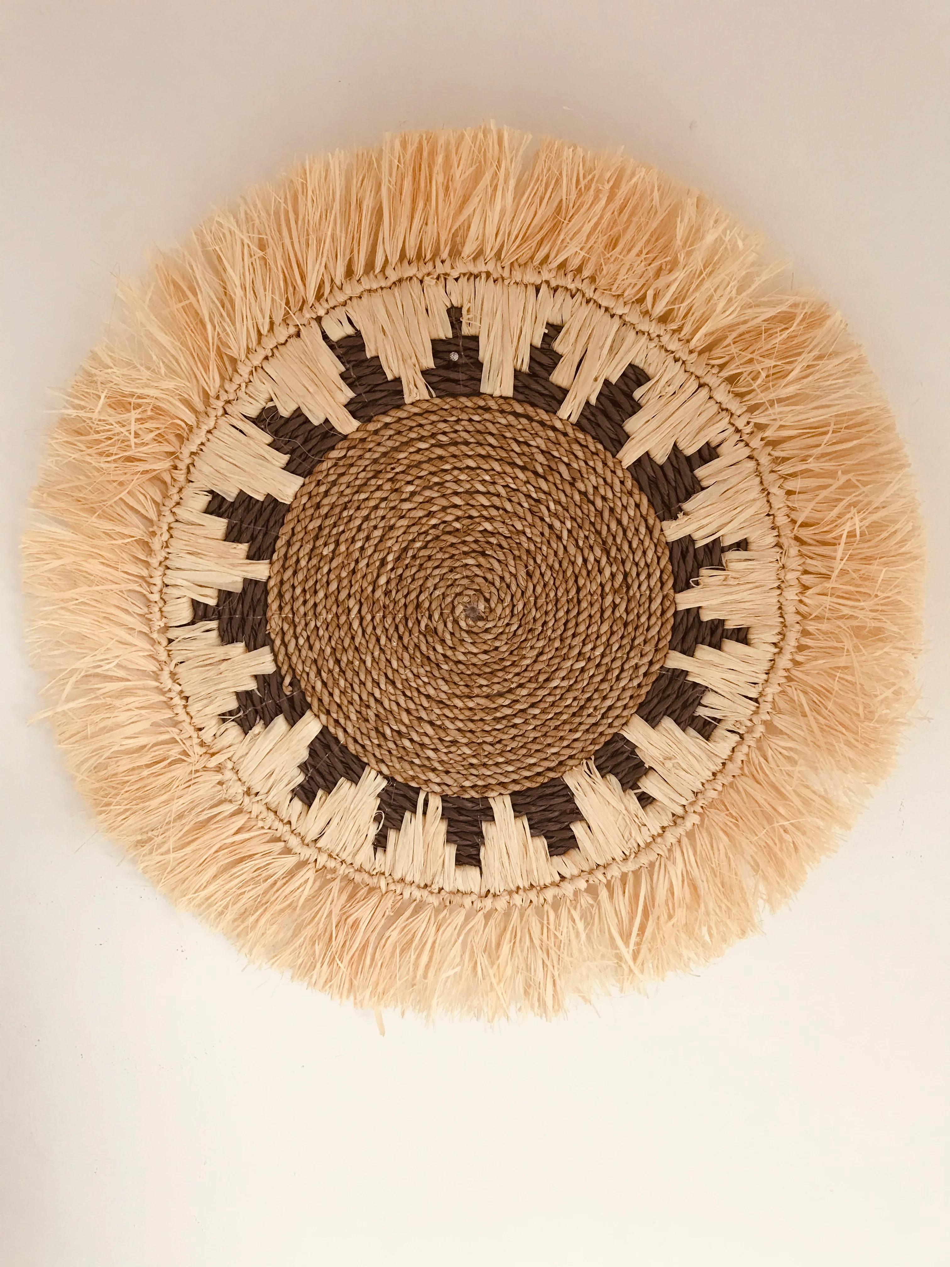 Wandhanger raffia fringe 40 cm