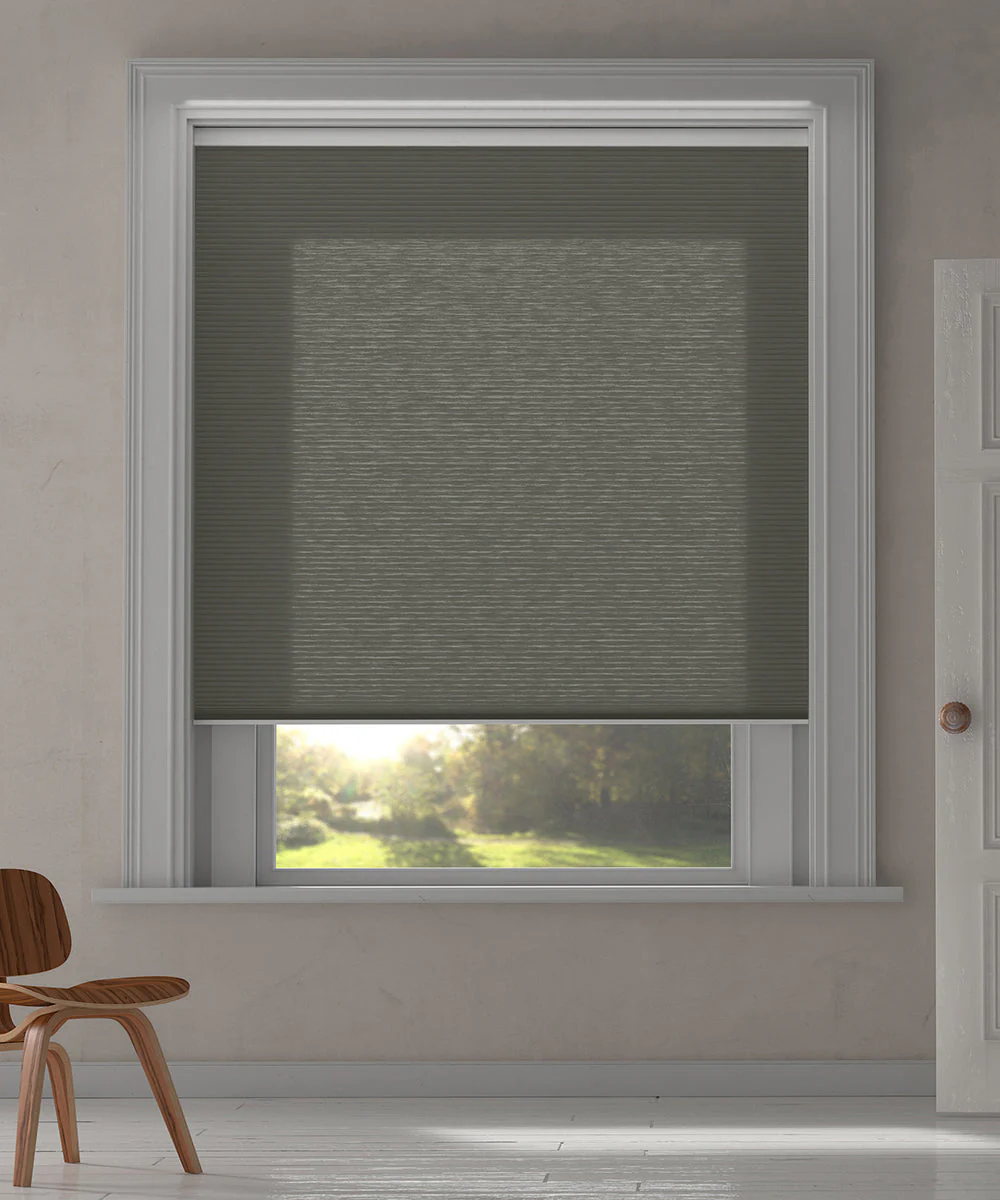 Duette® shades antraciet lichtdoorlatend – vrijhangend model