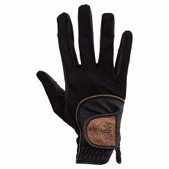 Anky Rijhandschoenen Technical Mesh, Zwart/Koper
