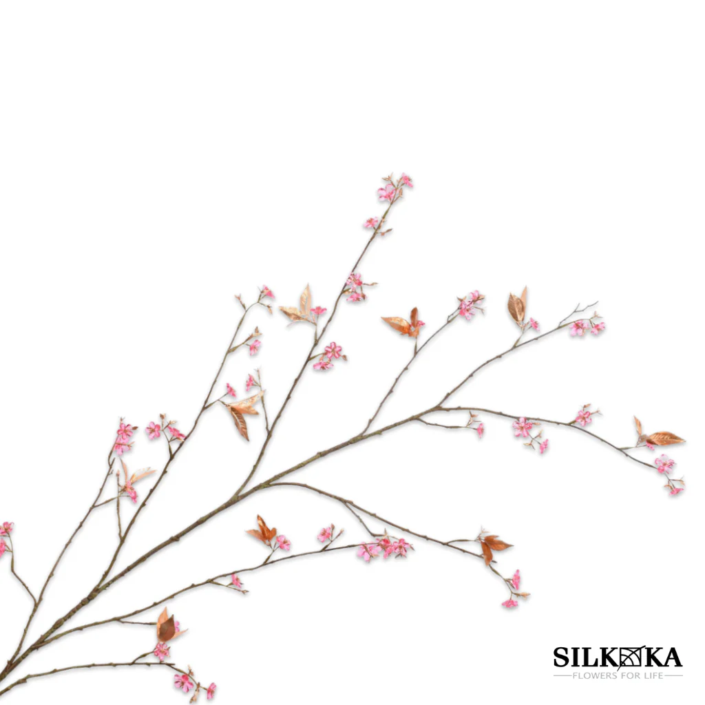 Acryl tak kerst roze 136 cm Silk-ka