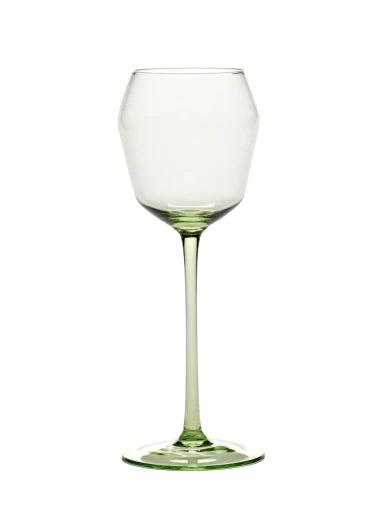 Ann Demeulemeester – WITTE WIJNGLAS GROEN BILLIE – Set van 4