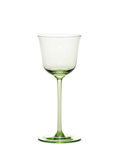 Ann Demeulemeester – WITTE WIJNGLAS GROEN GRACE – Set van 4