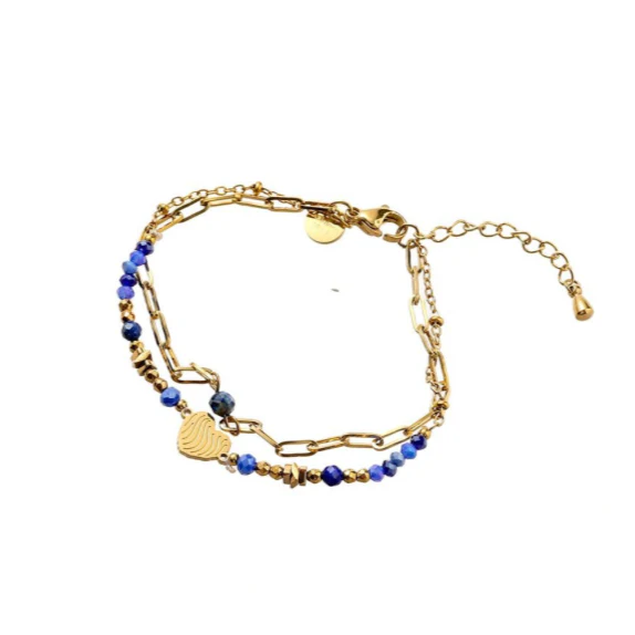 Armband Double Heart Dark blue B56318-2