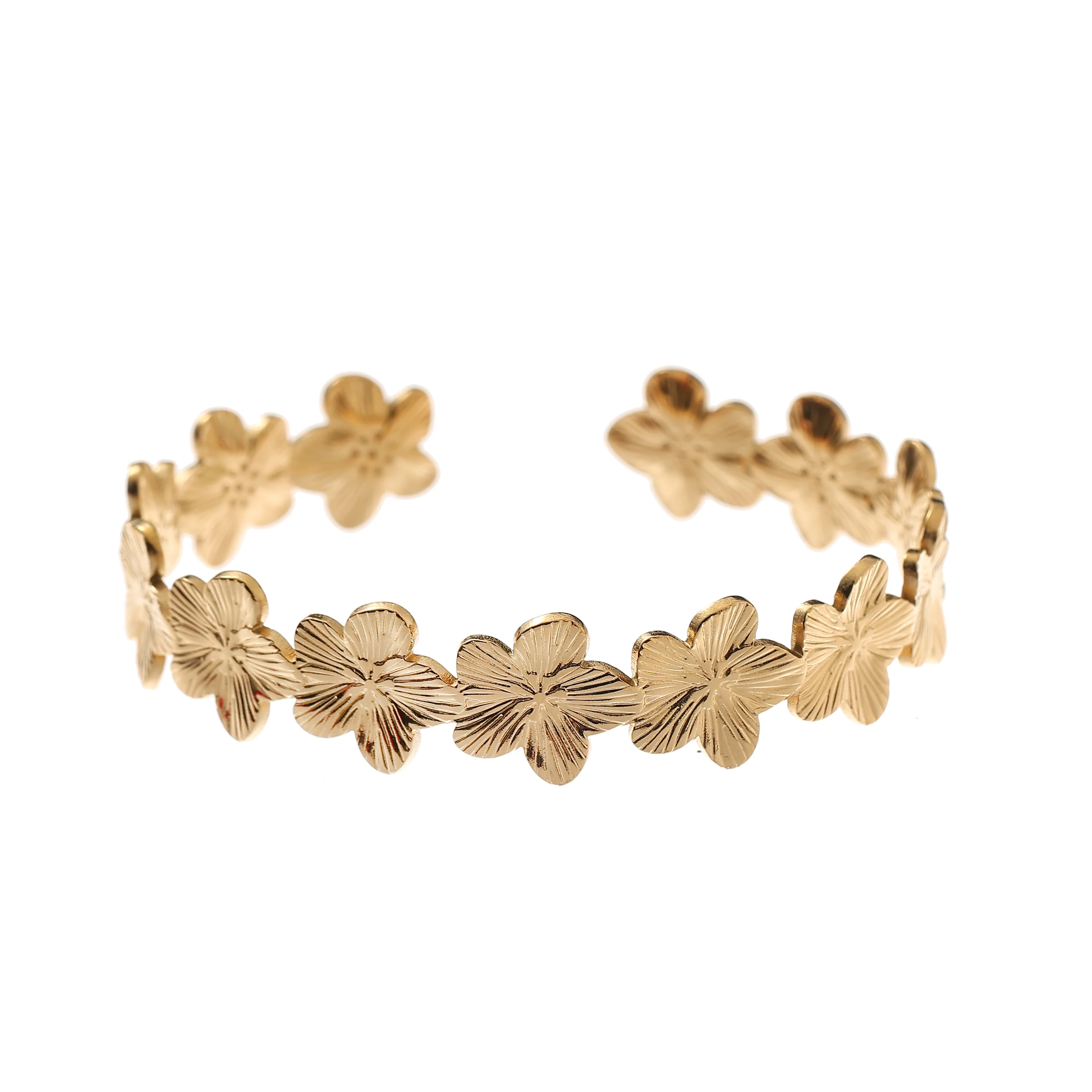 Flowers Bangle – 14K