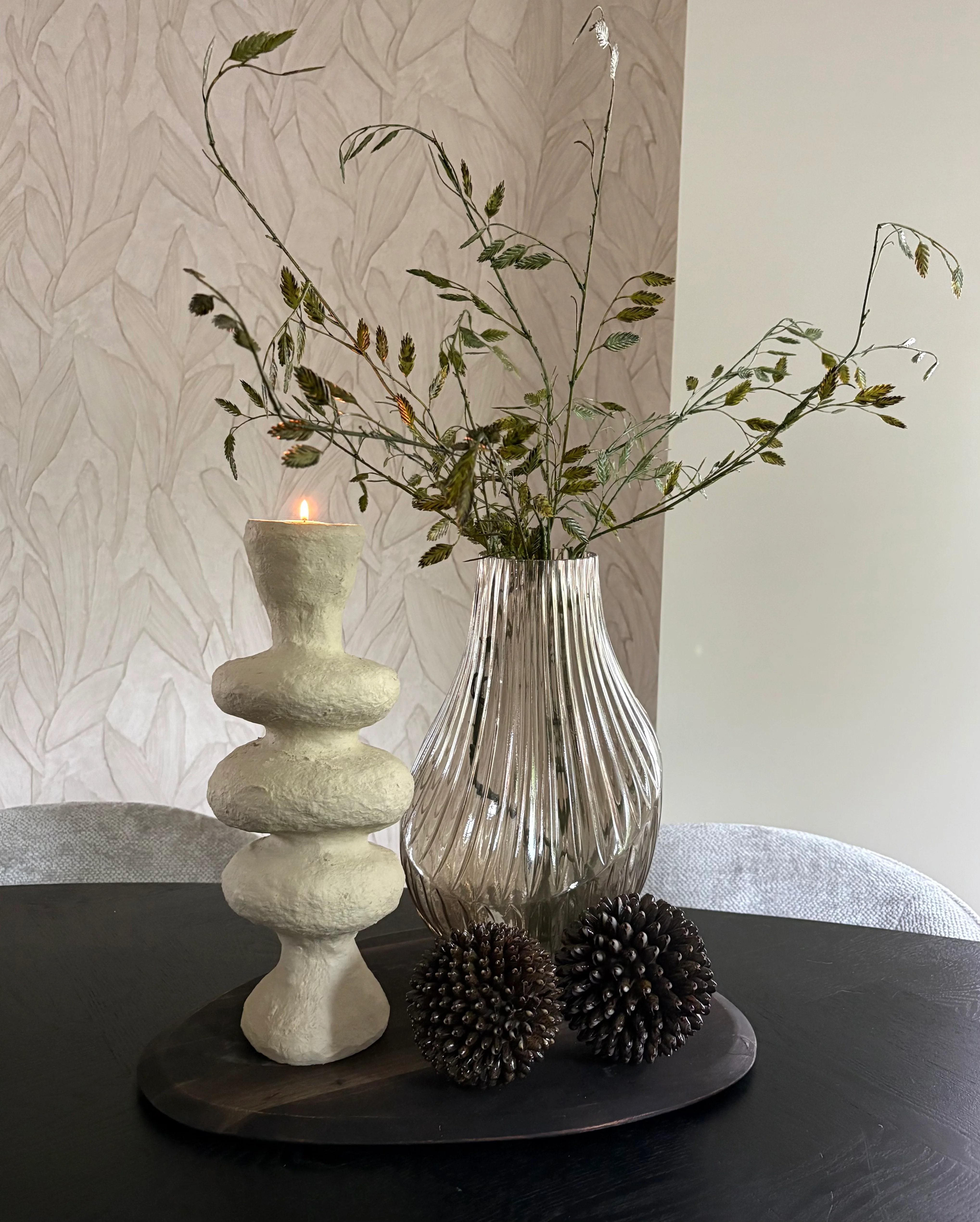 Kandelaar Milos | Beige | Japandi