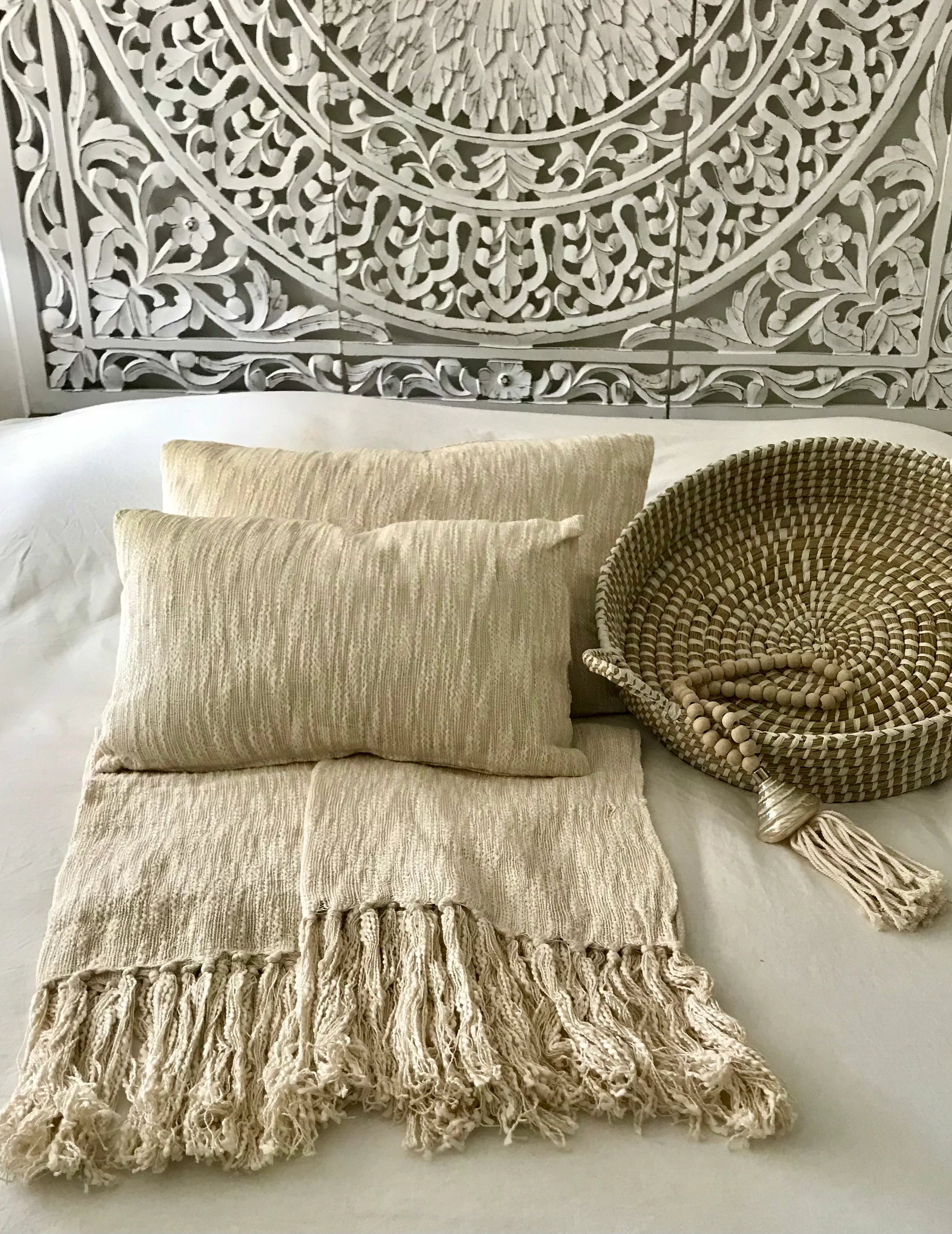 Ecru linnen sprei