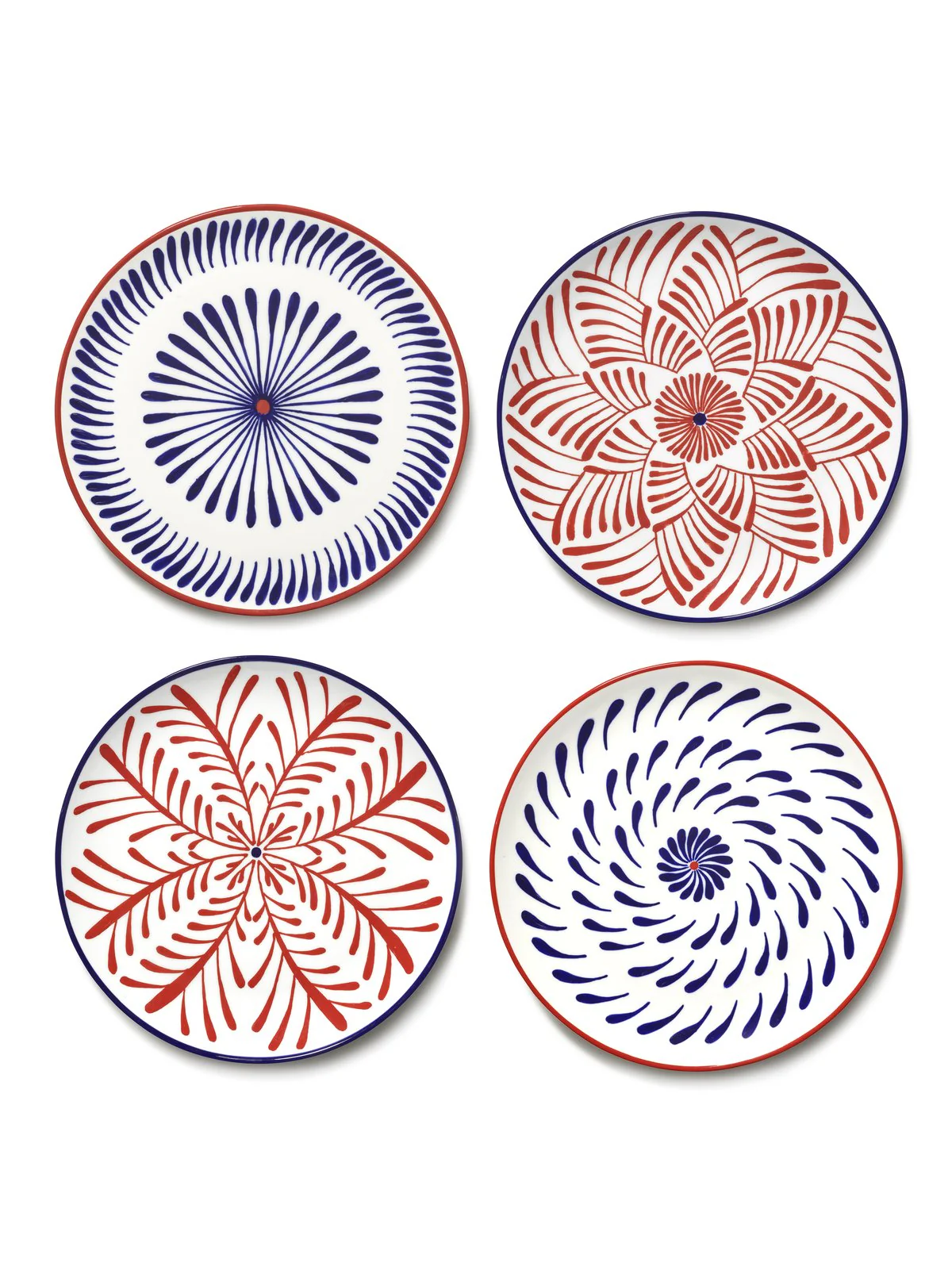 Serax – Waww La Table – Dinerbord Roodblauw Bazaar – Set van 4