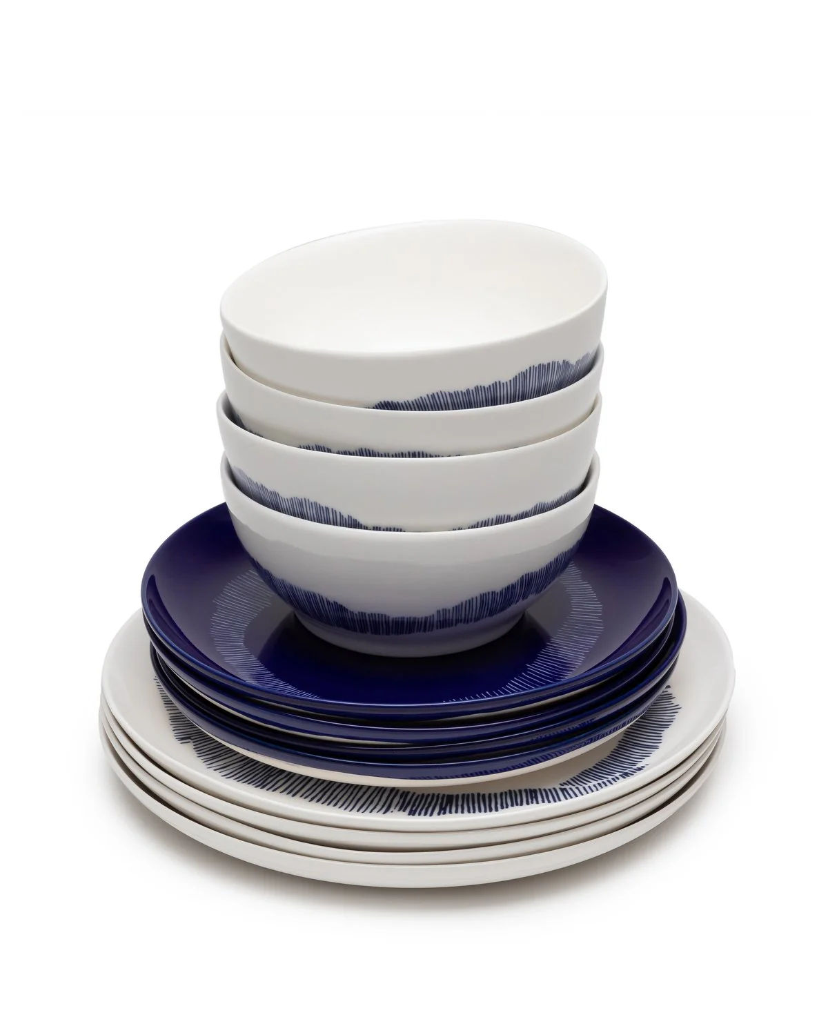 Serax – Ottolenghi – Serviesset 12 Stuks Wit/Blauw Feast Serax – Ottolenghi – Serviesset 12 Stuks Wit/Blauw Feast