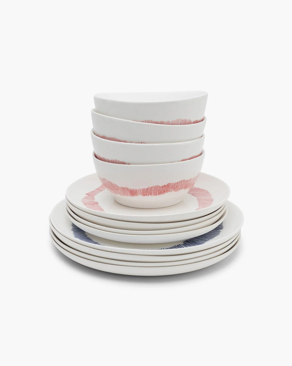 Serax – Ottolenghi – Serviesset 12 Stuks Wit Strepen Feast Serax – Ottolenghi – Serviesset 12 Stuks Wit Strepen Feast
