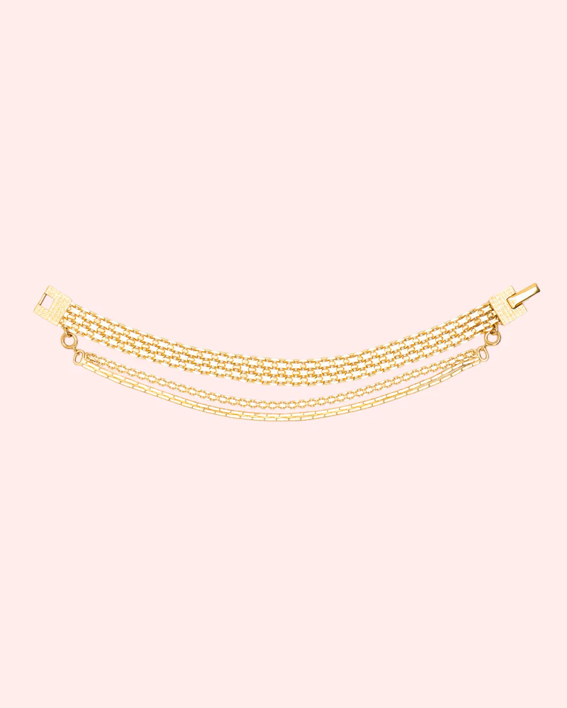 Bracelet with detachable different chains 18.5cm