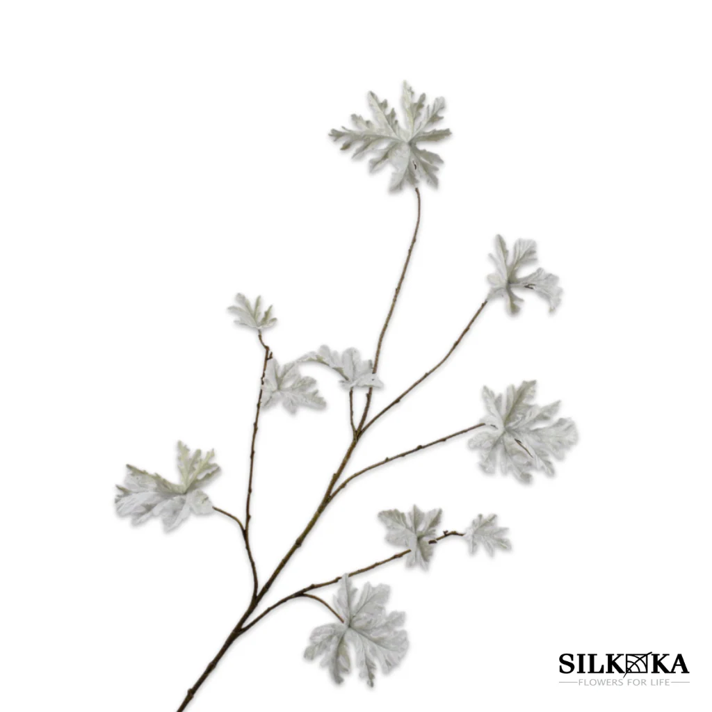 Bladtak kunsttak wit 117 cm Silk-ka