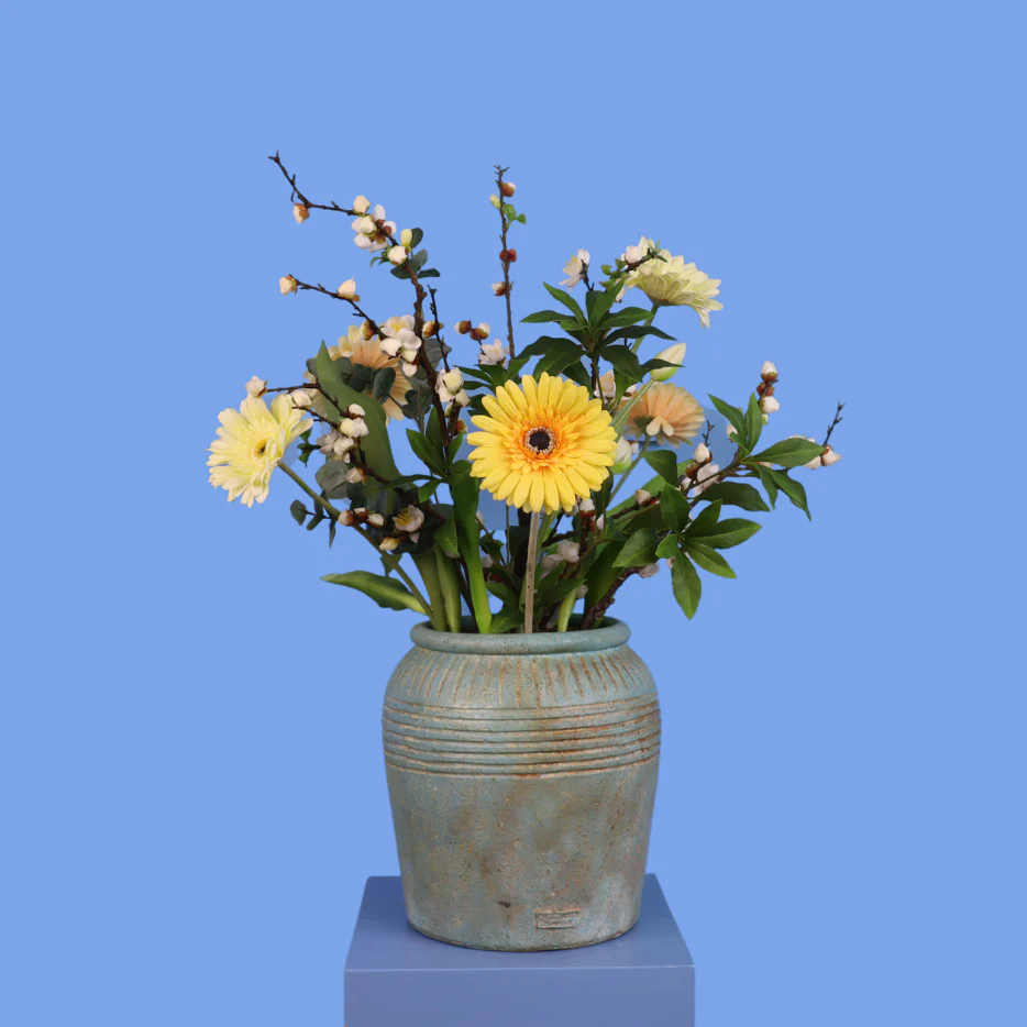 L – Blaire | Reliving vaas met kunstbloemen | Large