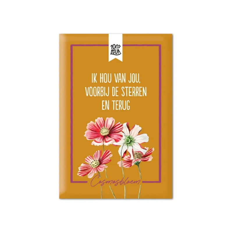 Bloemenzaadjes Cosmosbloem Ik hou van jou