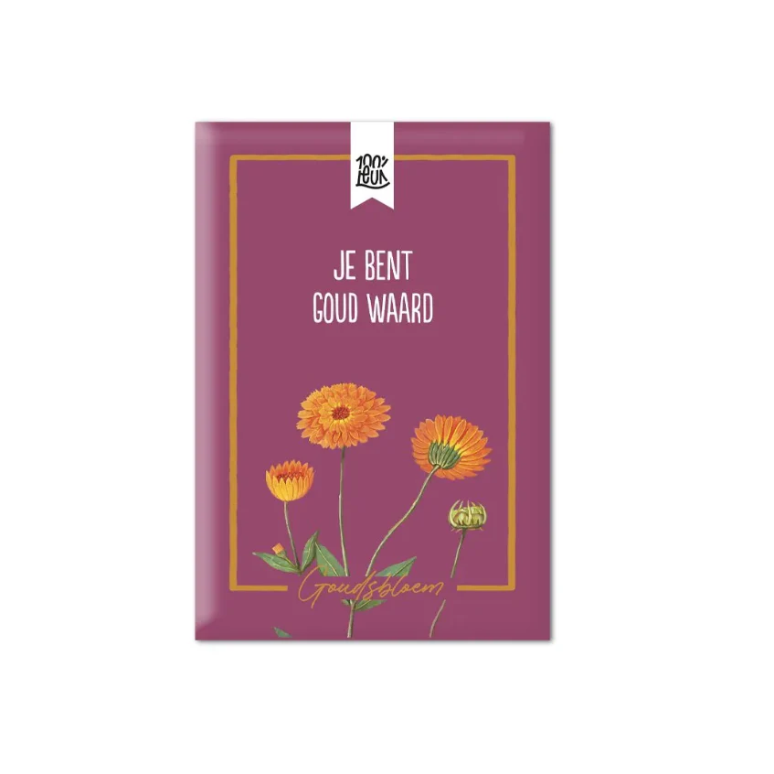 Bloemenzaadjes Goudsbloem Je bent goud waard