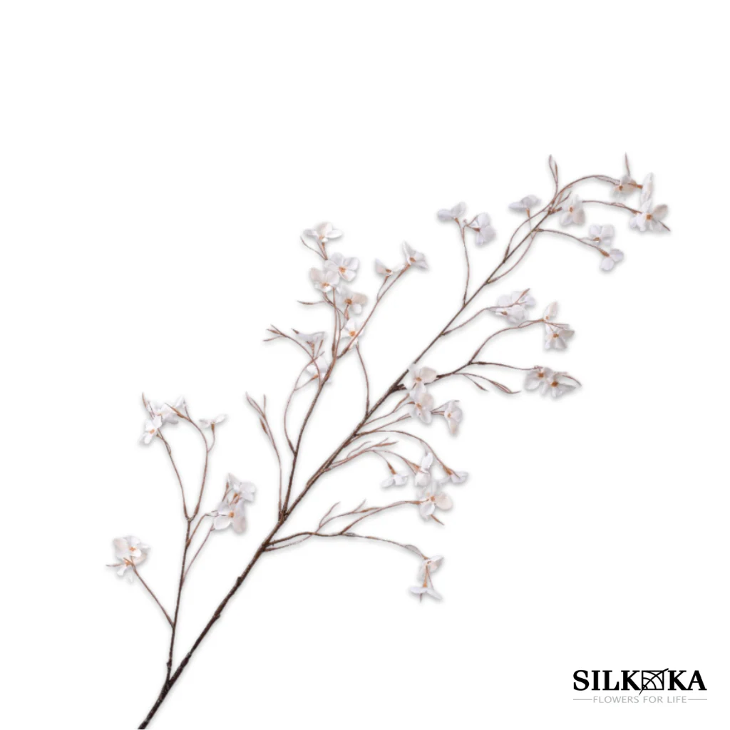 Bloesem kunsttak crème 109 cm Silk-ka