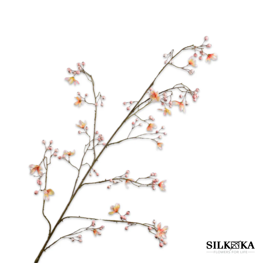 Bloesem kunsttak crème 125 cm Silk-ka