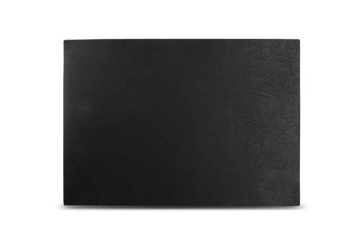 Bonbistro – Placemats Placemat 43x30cm Lederlook Zwart Layer – Set van 4