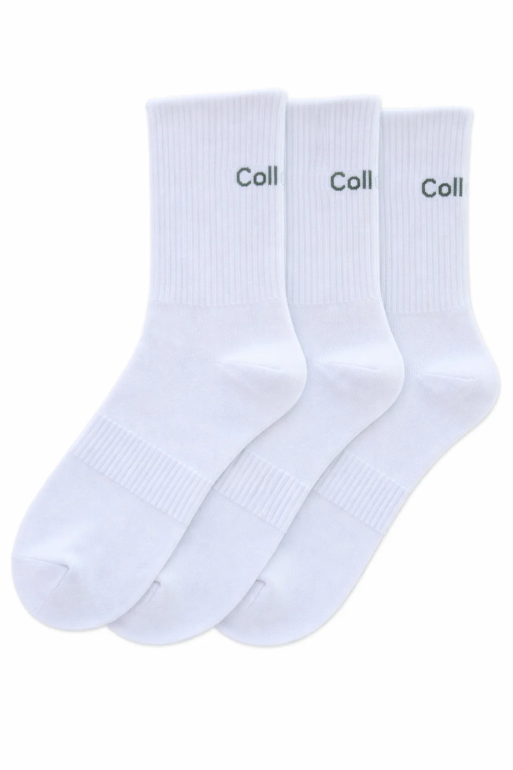 3-Pack Sokken Wit Groen (OS)