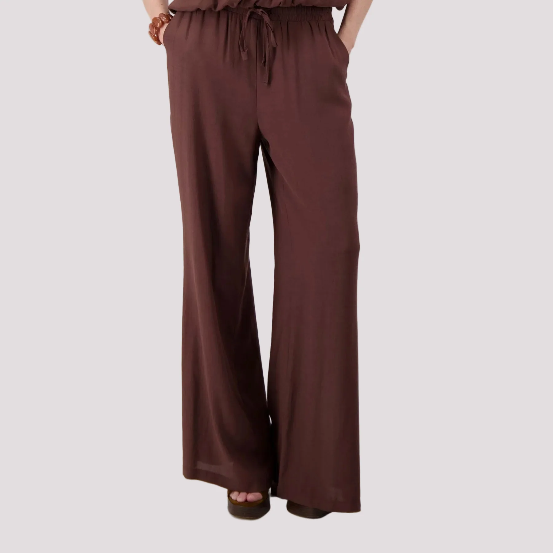 Crincle broek bruin