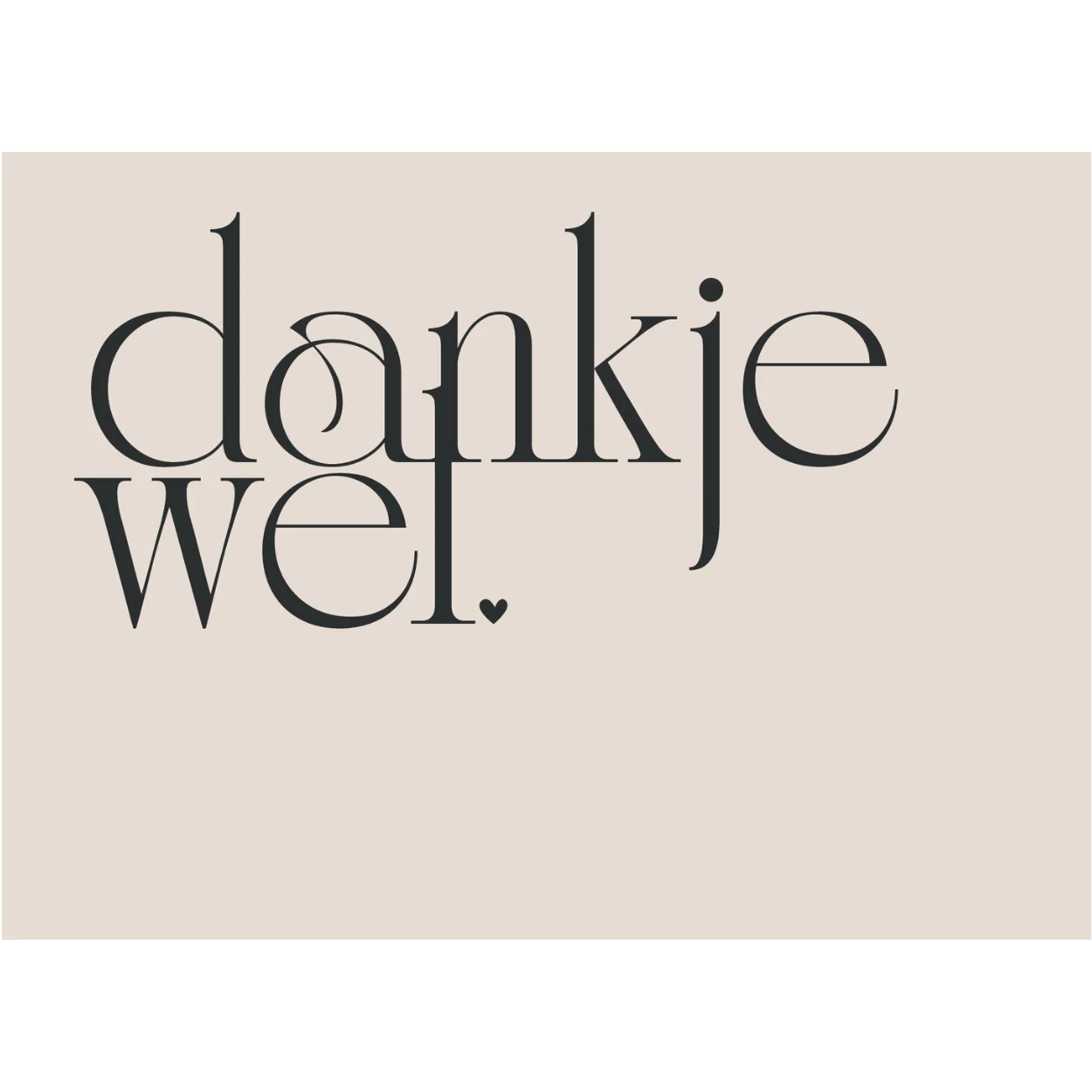 Wenskaart | Dankjewel