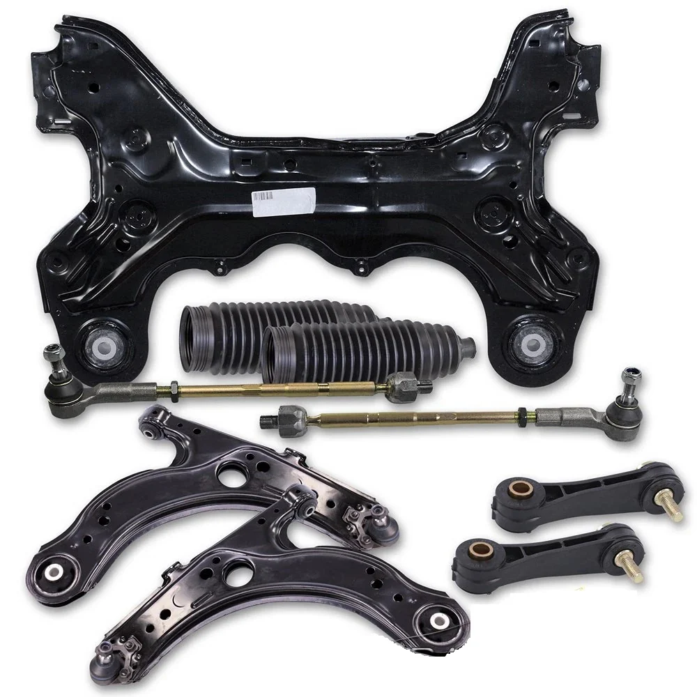 9-delige draagarmen draagarm set + asdrager voorzijde VW Golf IV 4 Bora New Beetle Skoda Octavia Seat Leon Toledo Ibiza Audi A3