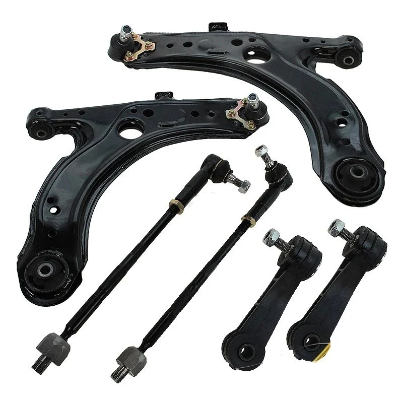 6-delige draagarmen draagarm set voorzijde VW Golf IV 4 Bora New Beetle Skoda Octavia Seat Leon Toledo Ibiza Audi A3