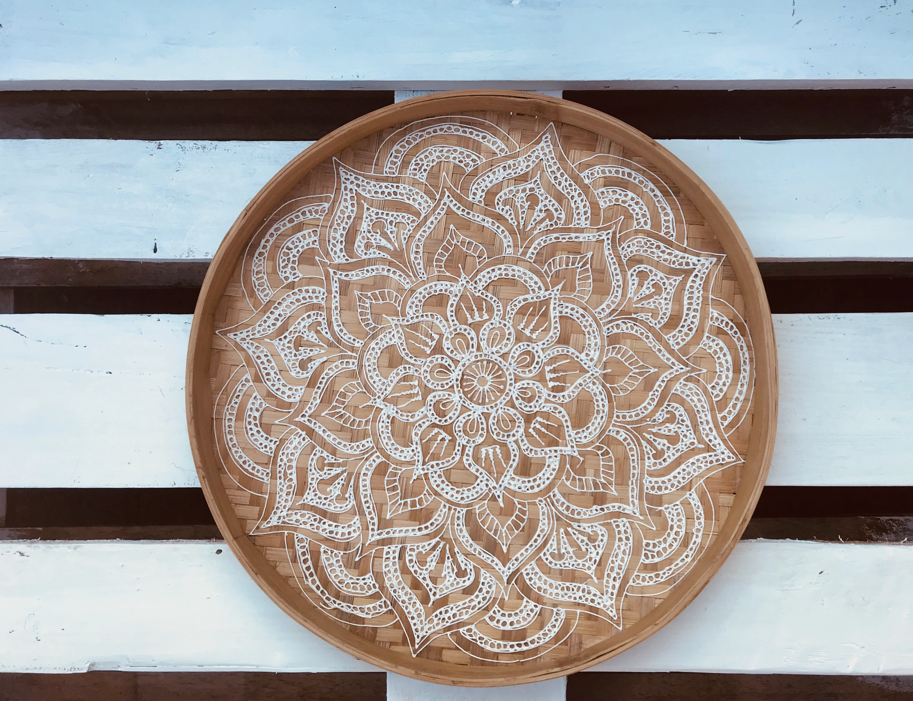 Bamboe wandschaal Mandala