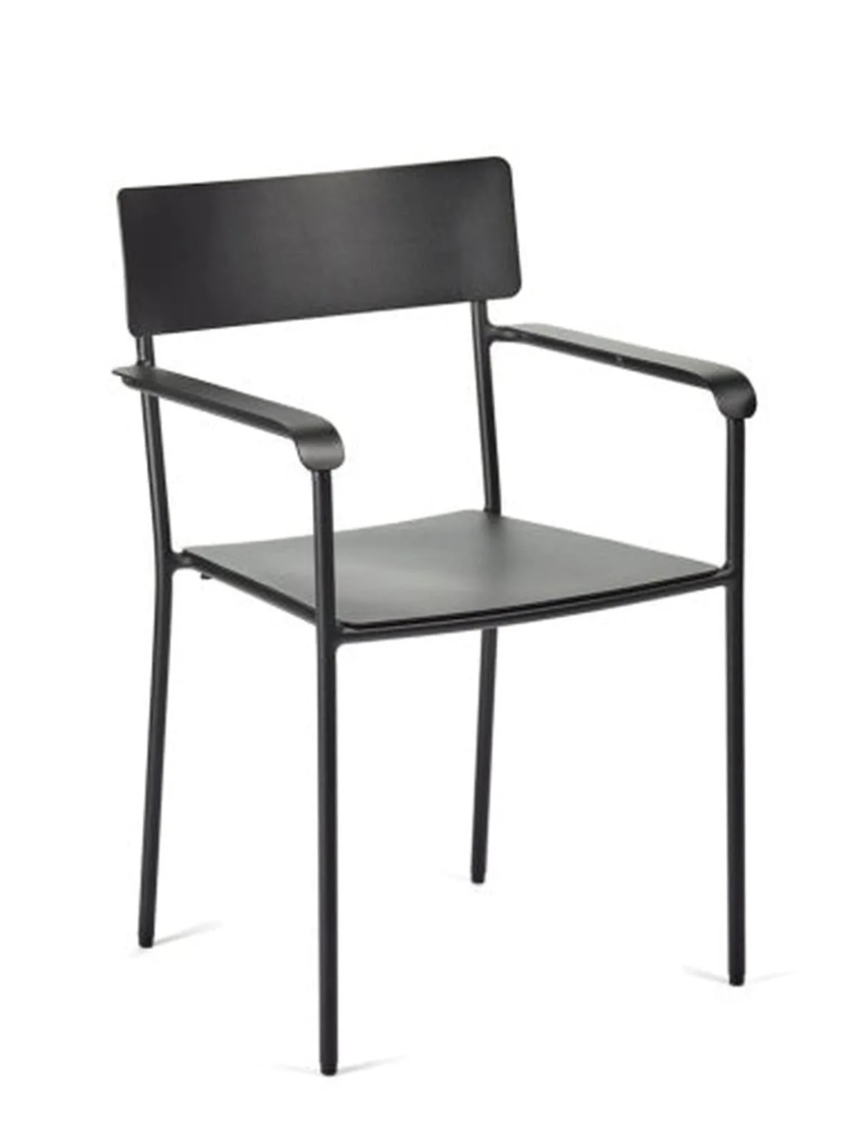 Eetstoel + Armleuningen Zwart August