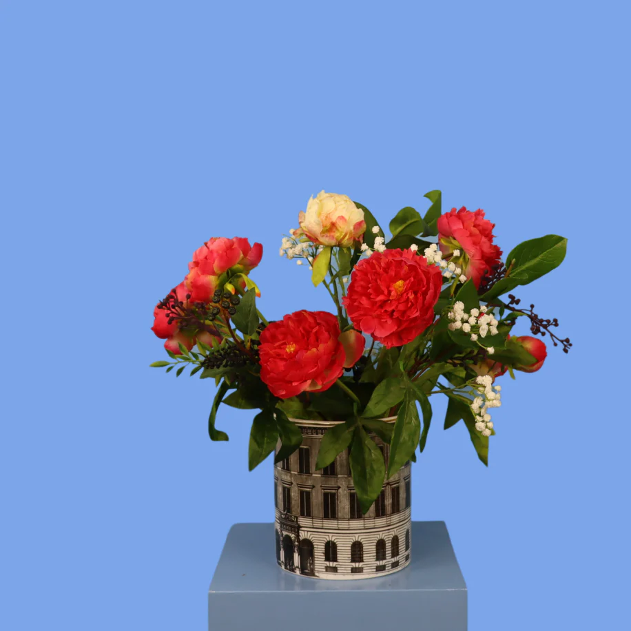 L – Elaine | Vintage vaas met kunstbloemen | Large