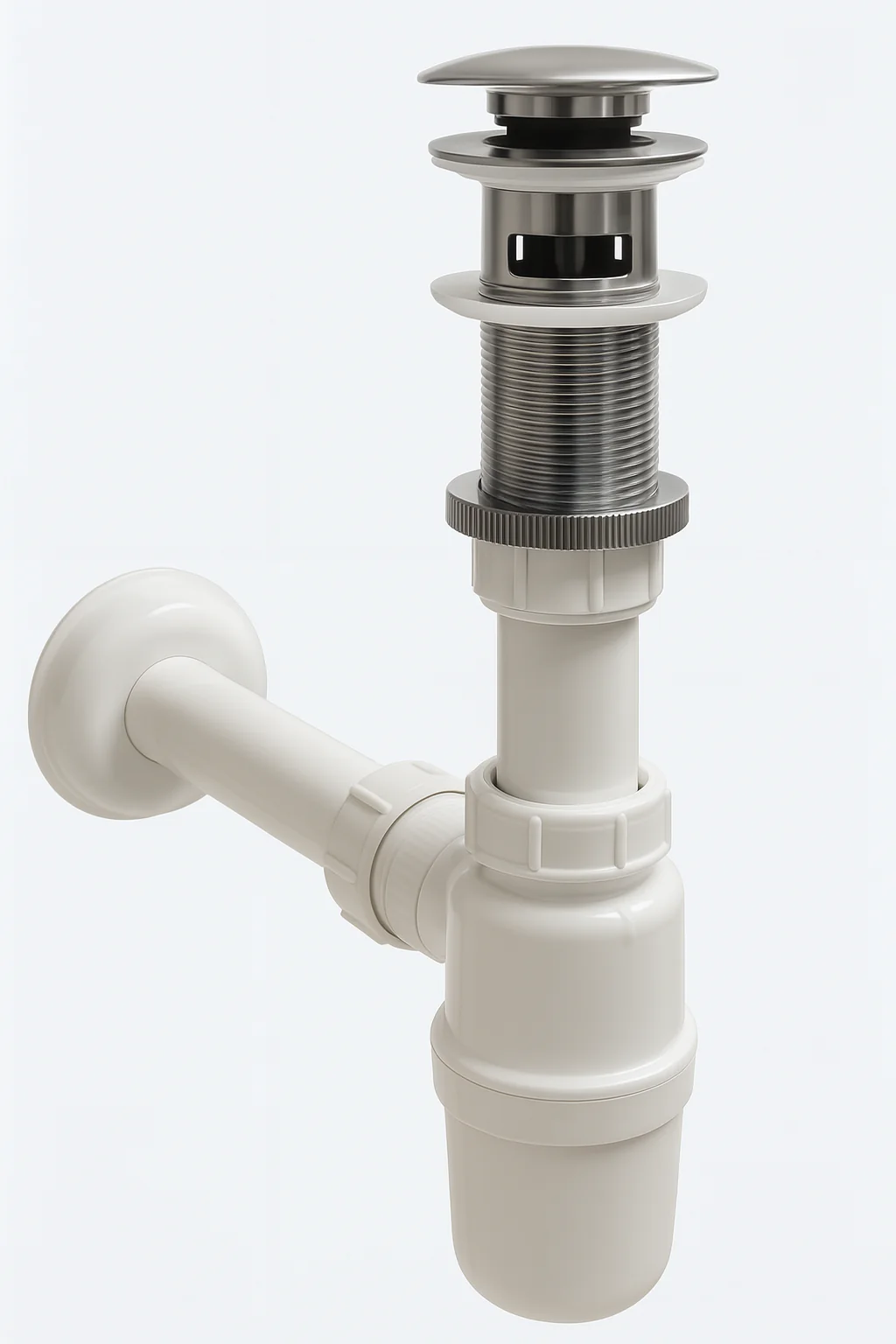 Sifonset esben click plug met overloopgat met kunststof plugbekersifon by L’Aqua®