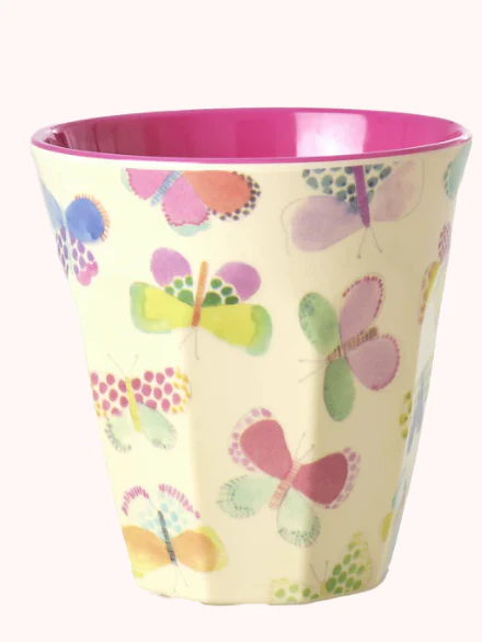 Melamine cup medium – Rice Butterfly print