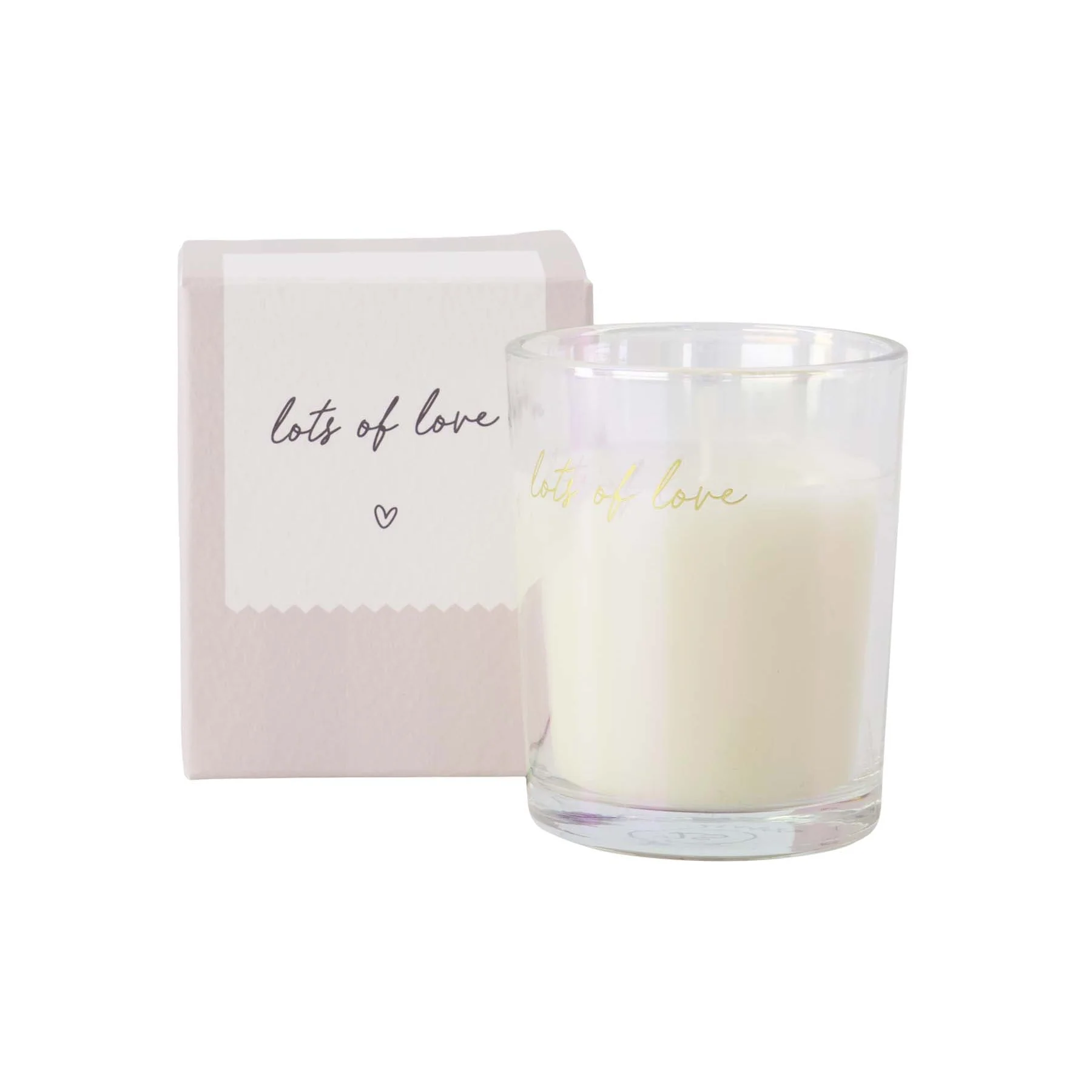 Geurkaars glas in doosje | Lots of love